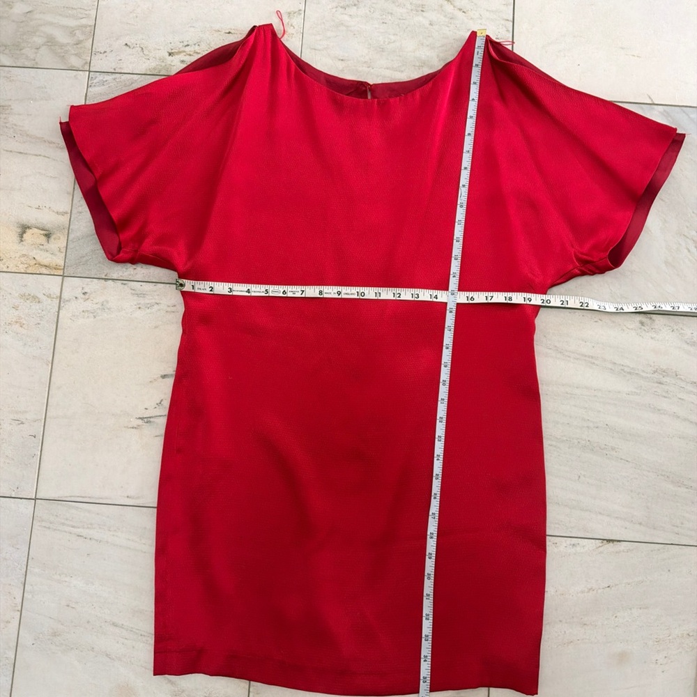 Aidan Maddox Elegant Red Cold Shoulder Dress 10 - Picture 8 of 8
